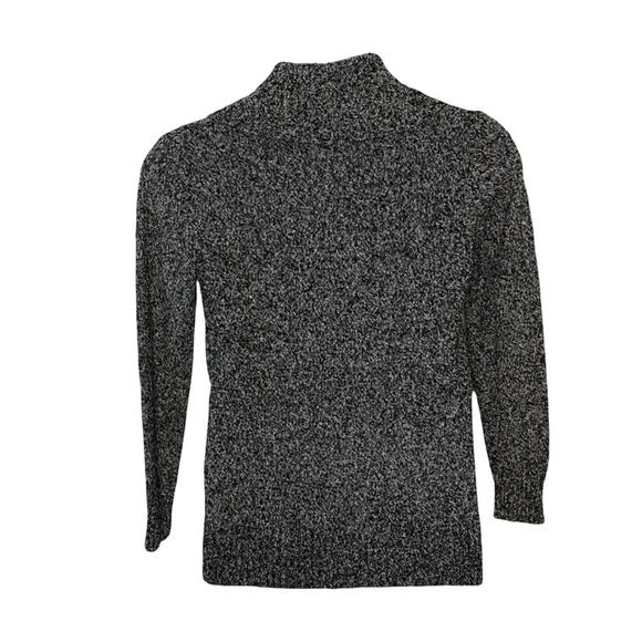 Rafaella Cowl Neck Black & Grey Marbled Cozy Sweater size Medium - Picture 8 of 14